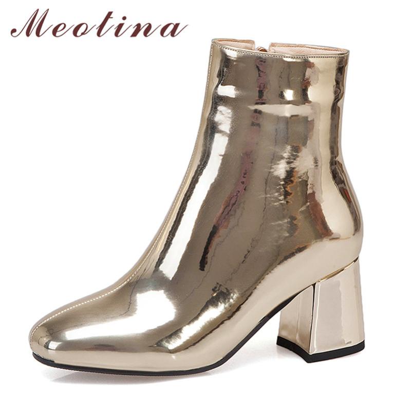 Meotina High Heel Short Boots Women Shoes Square Toe Chunky Heels Zip Ladies Ankle Boots Winter Female Footwear Silver Size 43, Black
Meotina High Heel Short Boots Women Shoes Square Toe Chunky Heels Zip Ladies Ankle Boots Winter Female Footwear Silver Size 43, Black
