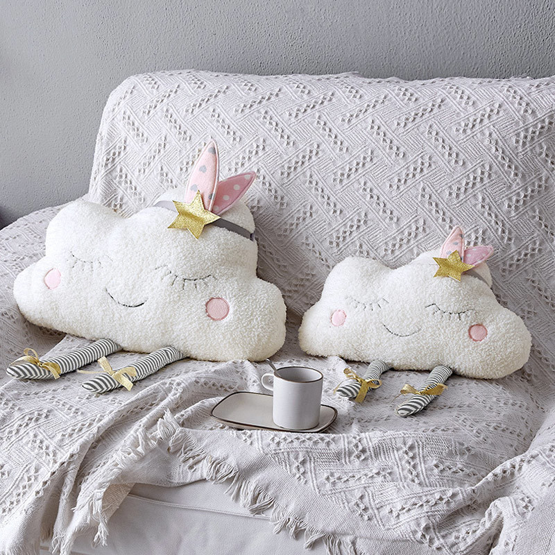 Baby Pillow Cloud Pattern Soft Cushion For Newborns Nordic Baby Room Decoration Plush Toys Cute Nursing Pillow Breastfeeding LJ201014