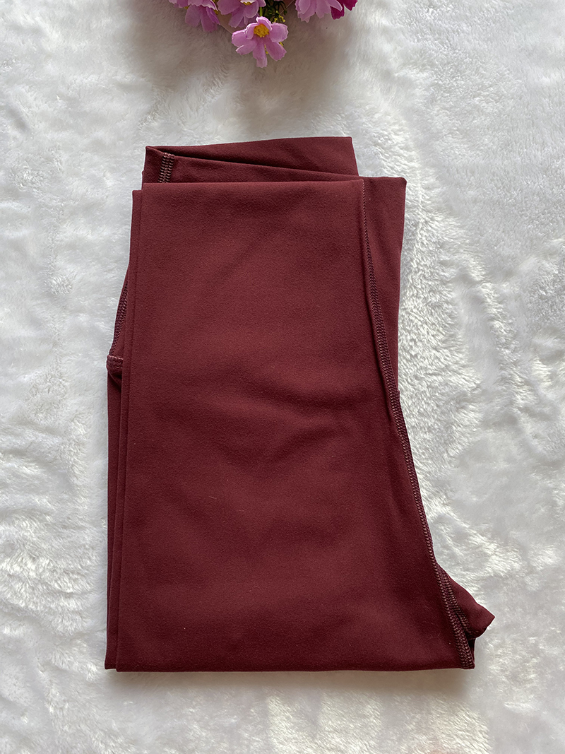 Women yoga pants Gym Wear Lycra fabric Solid Color High Waist Sports Leggings Elastic Quick-drying Breathable Fitness Outdoor Trousers