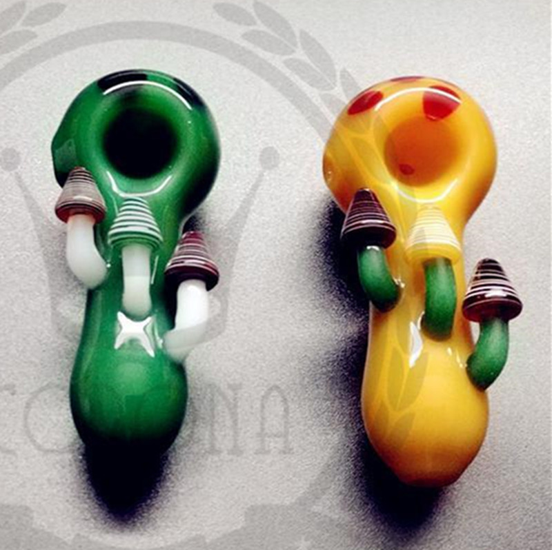 Water pipes silicone Glass Pipe hand smoking accessories Bong Spoon Pipe Food-grade silica gel glass water pipe glass smoking pipes