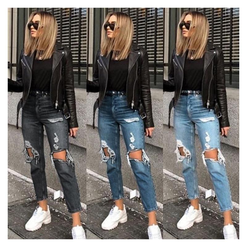 Women's Jeans Hole Slimming Womens Ripped Straight Trousers Autumn Fashion Sexy Elastic Breathable Casual High Waist Women Denim Pants, Black
Women's Jeans Hole Slimming Womens Ripped Straight Trousers Autumn Fashion Sexy Elastic Breathable Casual High Waist Women Denim Pants, Black
