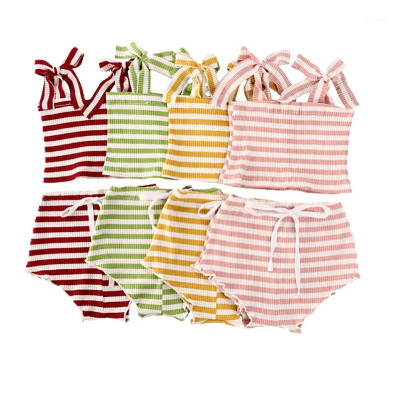 Baby Girls Striped Knitted Clothes Sets Lace Up Shoulder Strap Tube Top +Short Bottom 2PCS Baby Casual Cotton Tracksuits Outfits1
Baby Girls Striped Knitted Clothes Sets Lace Up Shoulder Strap Tube Top +Short Bottom 2PCS Baby Casual Cotton Tracksuits Outfits1