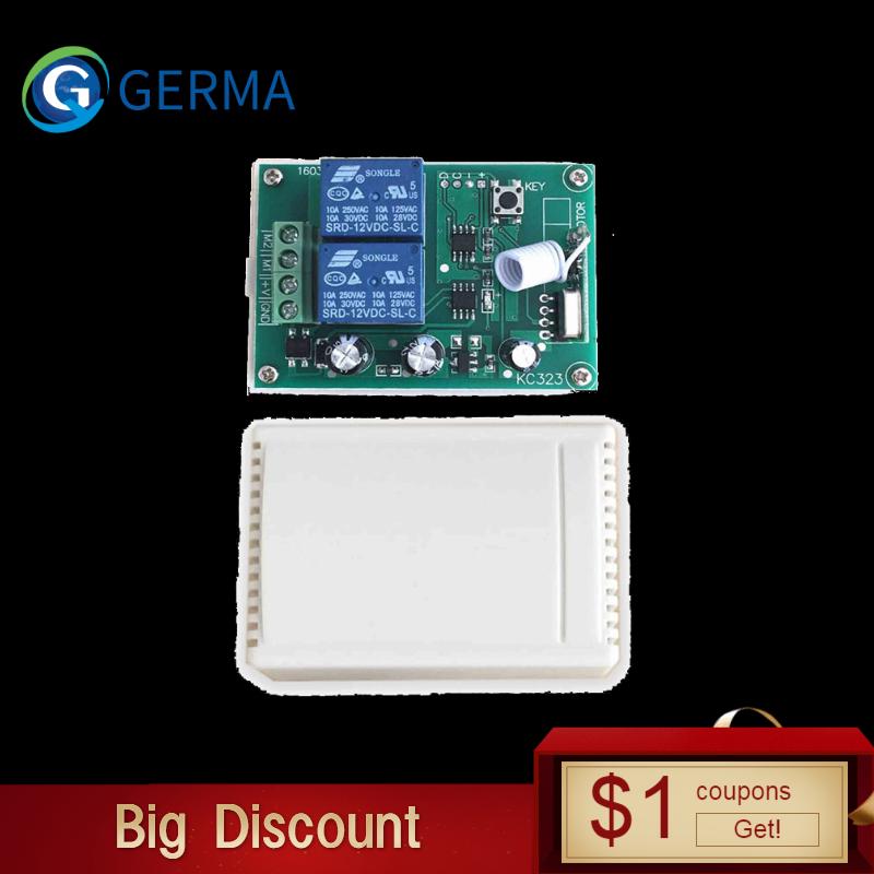 GERMA 433Mhz Universal Wireless Remote Control Switch AC 250V 110V 220V 2CH Relay Receiver
GERMA 433Mhz Universal Wireless Remote Control Switch AC 250V 110V 220V 2CH Relay Receiver