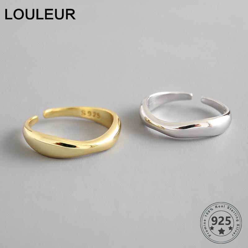 LouLeur 100% 925 Sterling Silver Open Ring for Women INS Minimalist Irregular Wave Pattern Gold Color Jewelry Bijoux Birthday
LouLeur 100% 925 Sterling Silver Open Ring for Women INS Minimalist Irregular Wave Pattern Gold Color Jewelry Bijoux Birthday