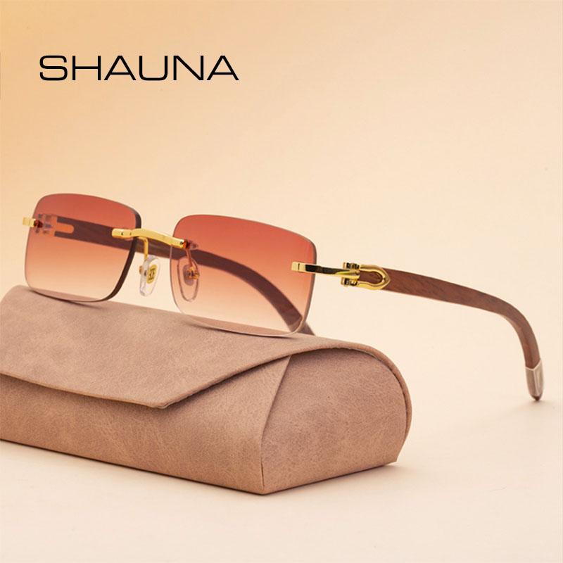 SHAUNA Updated Metal Hinge Fashion Wood Legs Rimless Small Rectangle Sunglasses Clear Ocean Lens Tinted Shades UV400
SHAUNA Updated Metal Hinge Fashion Wood Legs Rimless Small Rectangle Sunglasses Clear Ocean Lens Tinted Shades UV400