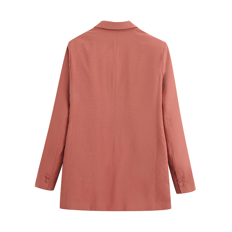 Aachoae Solid Casual Office Blazer Women Long Sleeve Work Wear Suit Jacket Blazers Notched Collar Pockets Outwear Coat 201023