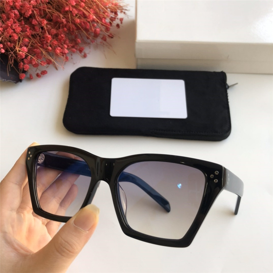 2021 Trapezoidal design thin face Sunglasses sunscreen resin lenses full frame glasses pressed logo decorative Sunglasses 400901