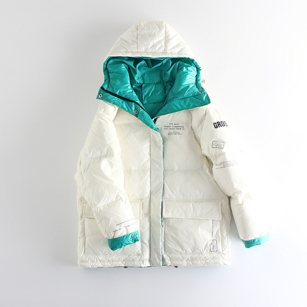 2020 Thicken Warm Parkas White Duck Down Jacket Female Loose Women Coat Winter Overcoat, Black
