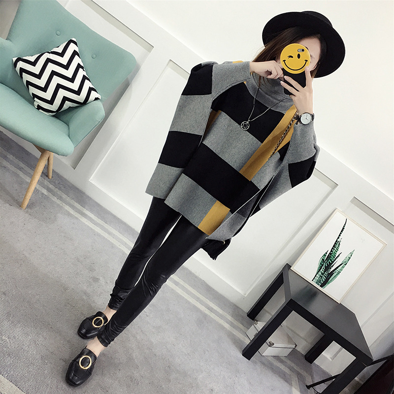 Women Pullover Female Sweater Fashion Autumn Winter Plus Size Shawl Warm Casual Loose Knitted Tops 201224