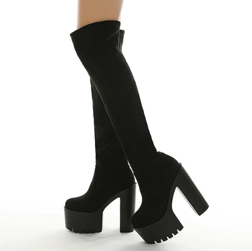 women knee high boots high heels shoes woman booties plus size flock warm shoe chaussures femme zapatos mujer sapato K0067, Black
women knee high boots high heels shoes woman booties plus size flock warm shoe chaussures femme zapatos mujer sapato K0067, Black