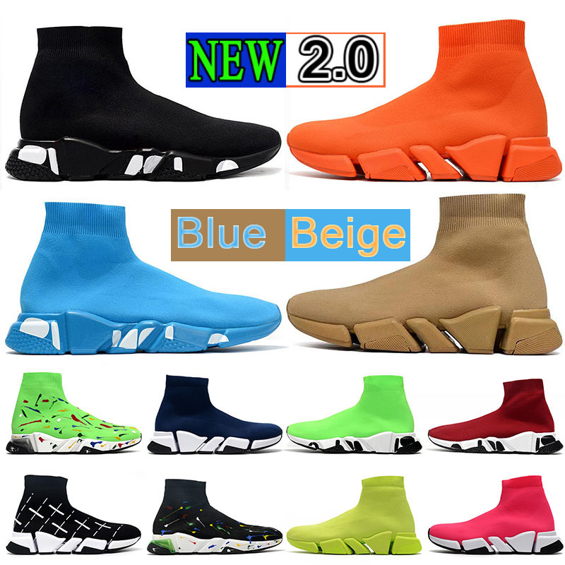 2022 New Authentic Speed 2 2.0 Mens Socks Shoes Top Quality UNC University Blue Beige Knit Designer Sneaker Graffiti Triple Black Orange Jogging Shoe Balencg Trainers, B24 40-45 blue
2022 New Authentic Speed 2 2.0 Mens Socks Shoes Top Quality UNC University Blue Beige Knit Designer Sneaker Graffiti Triple Black Orange Jogging Shoe Balencg Trainers, B24 40-45 blue