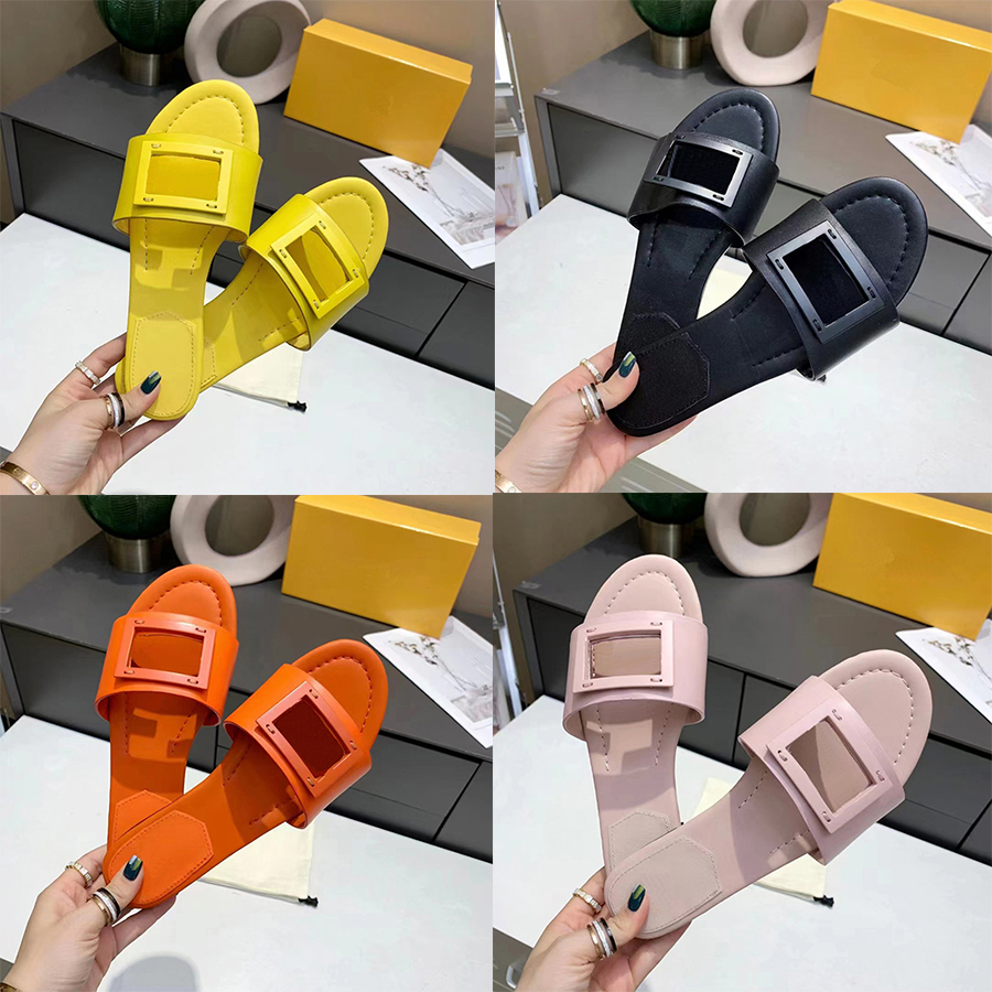 Designer Slippers FF Letter Buckle Slides Women Fashion Leather Sandals Luxury Multicolor Flat Slides Summer Beach Slipper Yellow Black Slide with box
Designer Slippers FF Letter Buckle Slides Women Fashion Leather Sandals Luxury Multicolor Flat Slides Summer Beach Slipper Yellow Black Slide with box