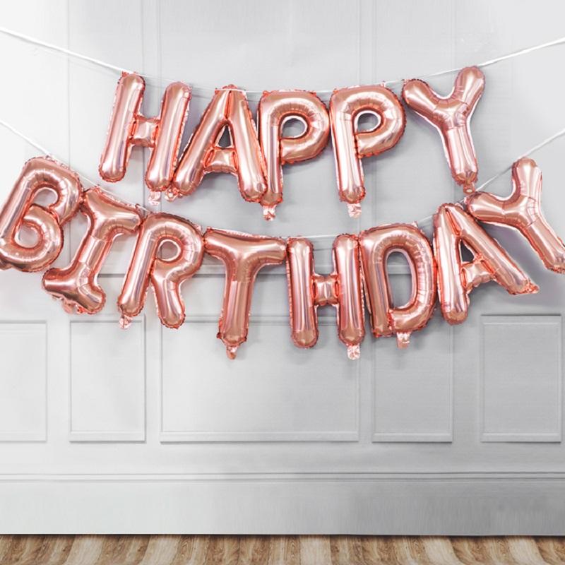16inch Globos Birthday Decoration Rose Gold Happy Birthday Foil Ballons Set Party Kids Supplies
16inch Globos Birthday Decoration Rose Gold Happy Birthday Foil Ballons Set Party Kids Supplies