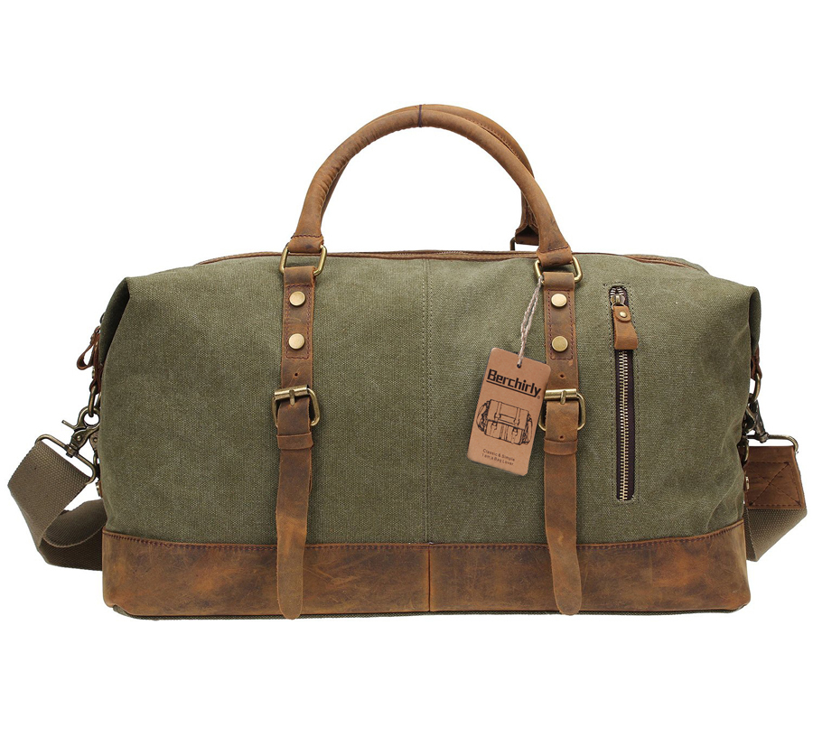 Vintage High Quality Canvas Leather Big Duffle Bag Men Travel Bags Carry on Travel Luggage bags Large Road Weekend Tote Handbag LJ200921
