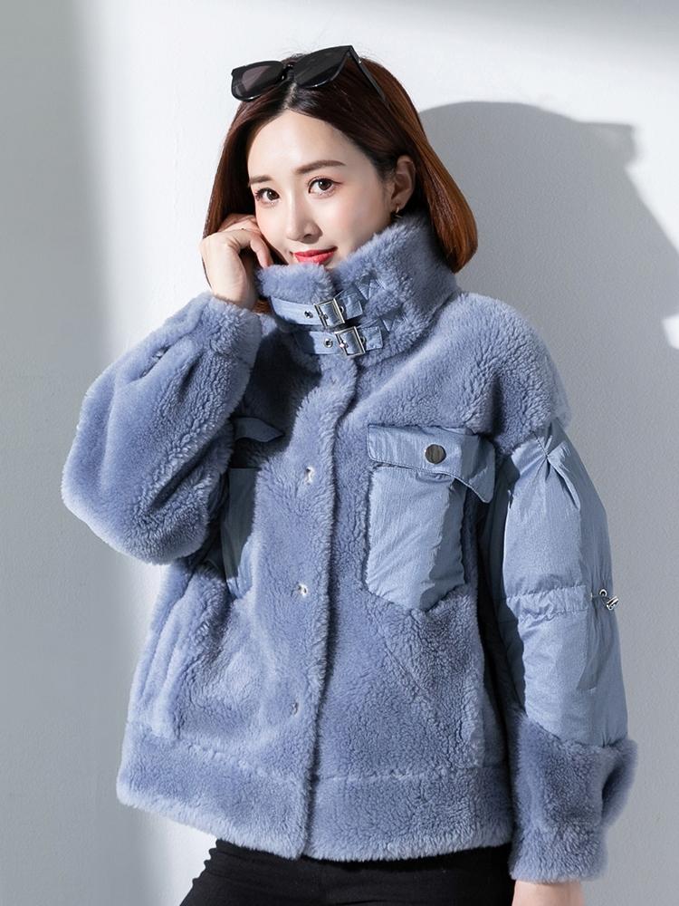 Fashion High Quality White Duck Down Sleeves Female Jacket Genuine Wool Women' Coats Warm Women' Clothing Casaco Zjt1640, Blue
Fashion High Quality White Duck Down Sleeves Female Jacket Genuine Wool Women' Coats Warm Women' Clothing Casaco Zjt1640, Blue