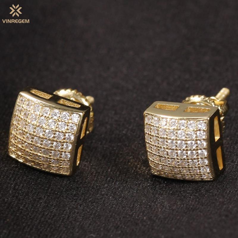 Stud Vinregem Hip Hop Rock 925 Sterling Silver Created Moissanite Gemstone Personality Cambered Square Ear Earrings Fine Jewelry, Golden;silver
Stud Vinregem Hip Hop Rock 925 Sterling Silver Created Moissanite Gemstone Personality Cambered Square Ear Earrings Fine Jewelry, Golden;silver