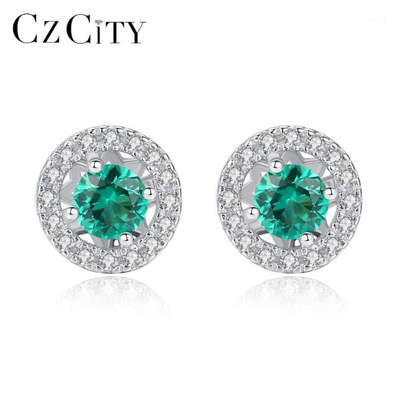 CZCITY Fashion Round Shape Real Sterling Silver 925 Stud Earrings for Women Sparkling 3 Color Gemstone Post Earring Fine Jewelry1
CZCITY Fashion Round Shape Real Sterling Silver 925 Stud Earrings for Women Sparkling 3 Color Gemstone Post Earring Fine Jewelry1
