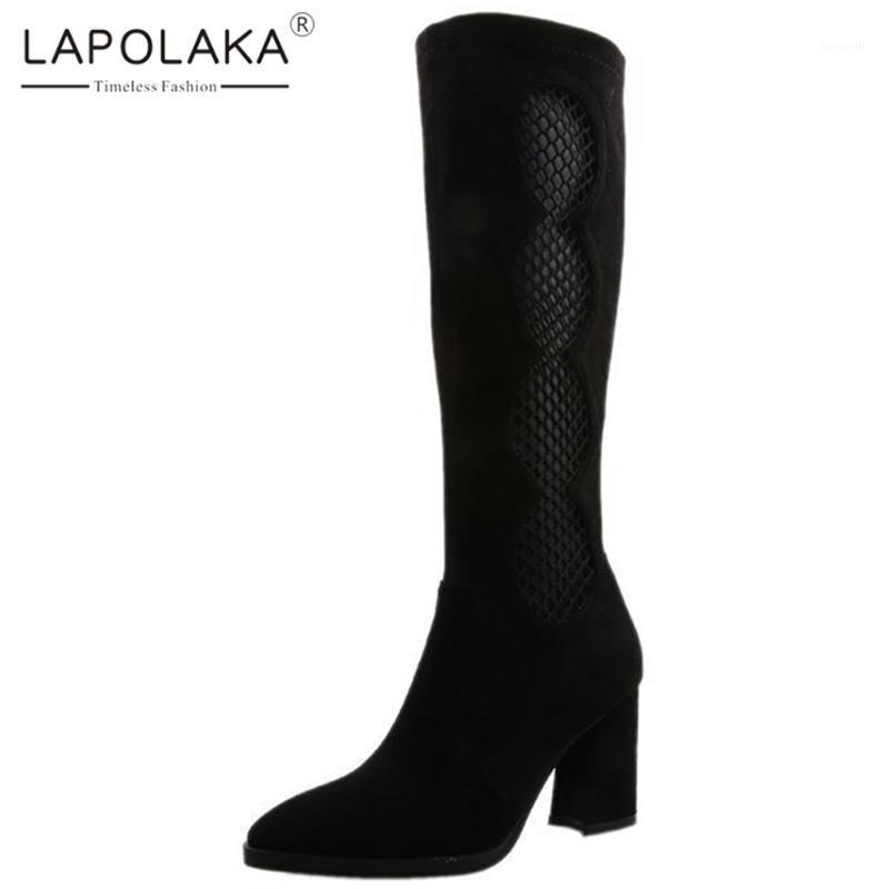 Lapolaka Hot Sale 2020 Knee High Boots women's Concise Hollow Zipper Block Heels Riding Boots Tide Shoes Woman1, Black
Lapolaka Hot Sale 2020 Knee High Boots women's Concise Hollow Zipper Block Heels Riding Boots Tide Shoes Woman1, Black