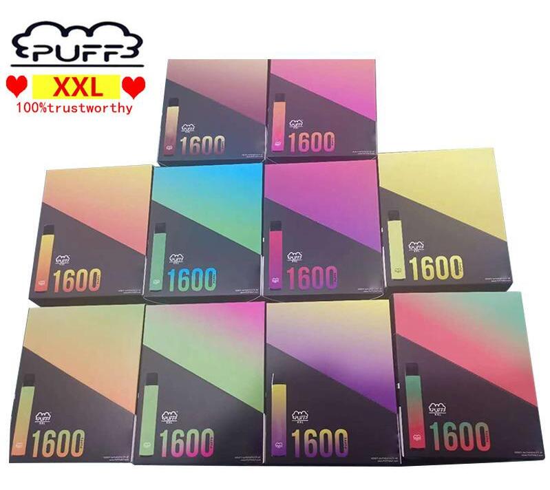 Puff XXL Disposable Vape Kit Pen Pods Device 1000mAh Battery 6.5ml Cartridges 1600 Puffs Prefilled VS Bar Plus Flow Max Bang 16 Colors
Puff XXL Disposable Vape Kit Pen Pods Device 1000mAh Battery 6.5ml Cartridges 1600 Puffs Prefilled VS Bar Plus Flow Max Bang 16 Colors