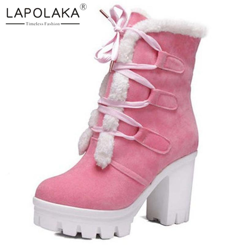 Lapolaka 2021 New Hot Sale Wholesale Skidproof Winter Warm Women Boots Super High Heel Large Size 43 Cross Tied Comfy Lady Shoes, Black
Lapolaka 2021 New Hot Sale Wholesale Skidproof Winter Warm Women Boots Super High Heel Large Size 43 Cross Tied Comfy Lady Shoes, Black