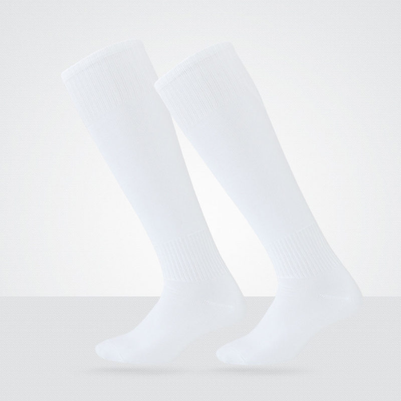2 Pairs Man Soccer Socks Above Knee Long Running Sports Socks Black White Blue Color Breathable Thin Running Athletic Socks 201027