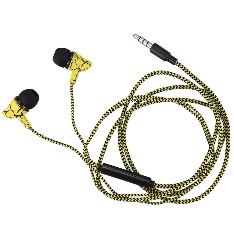 Mobile Phone Remote Control Headset Braided Wire In-Ear Bass Crack with Wheat Listening Song Music Universal Earplugs, Yellow
Mobile Phone Remote Control Headset Braided Wire In-Ear Bass Crack with Wheat Listening Song Music Universal Earplugs, Yellow