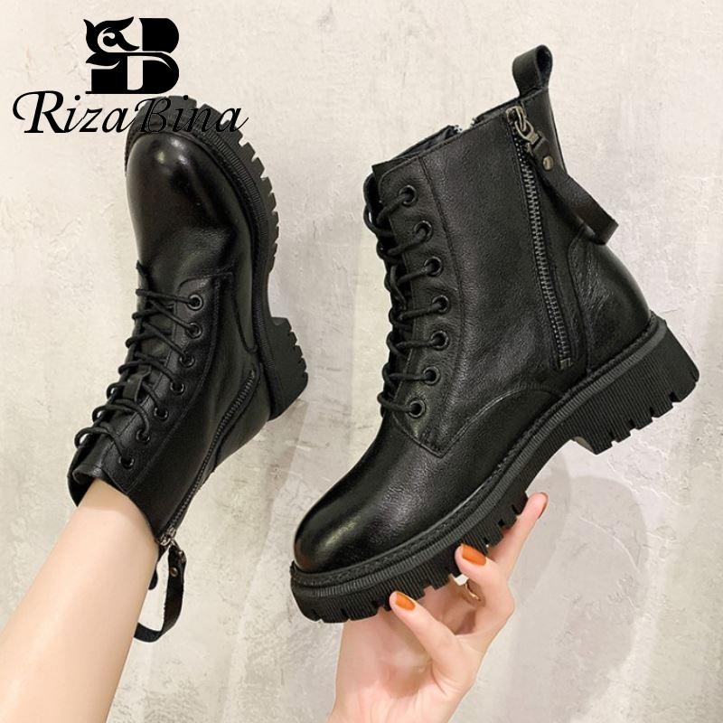 RIZABINA Real Leather Women Ankle Boots Fashion Platform High Heel Shoes Woman Winter Warm Short Boot Lady Footwear Size 35-40, Black
RIZABINA Real Leather Women Ankle Boots Fashion Platform High Heel Shoes Woman Winter Warm Short Boot Lady Footwear Size 35-40, Black
