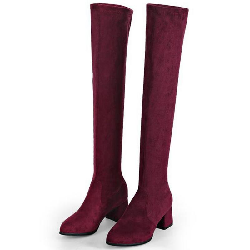 BONJOMARISA Sexy Girls Fashion Round Toe Flock Over The Knee Boots Sqaure Heel Knee High Boots Women Casual Shoes Woman, Black
BONJOMARISA Sexy Girls Fashion Round Toe Flock Over The Knee Boots Sqaure Heel Knee High Boots Women Casual Shoes Woman, Black