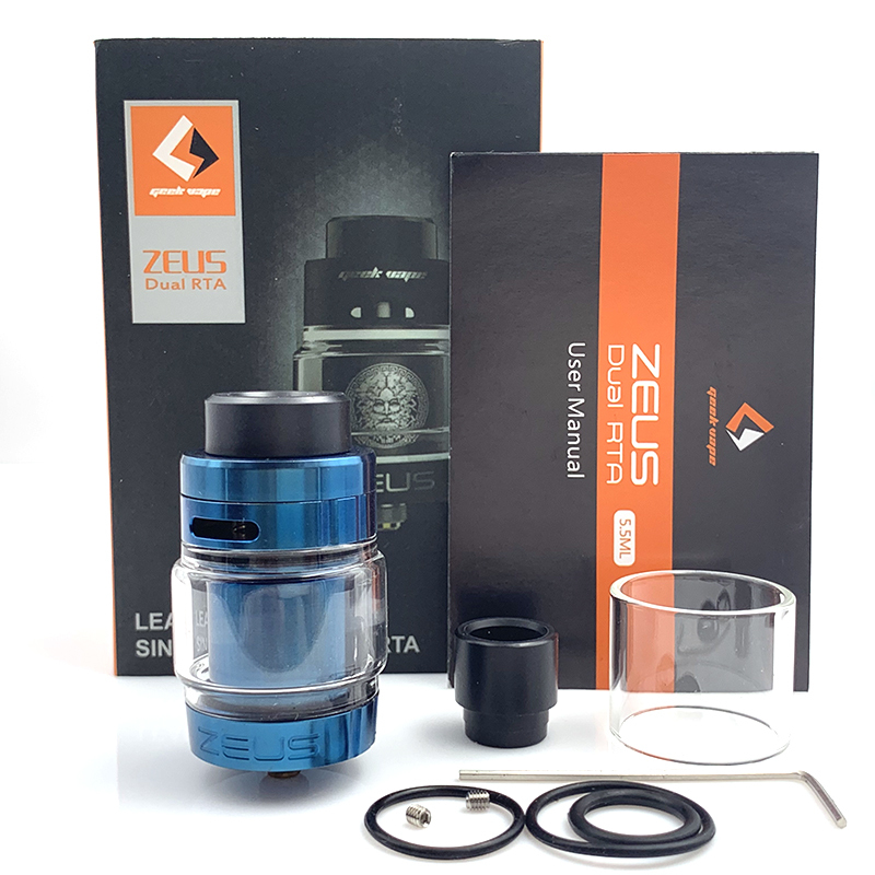 GeekVape Zeus Dual RTA 4ml 5.5ml Glass Tube Tank Atomizer Top Airflow Leak Proof Single Dual Coil Building E Cigarette Zeus X
GeekVape Zeus Dual RTA 4ml 5.5ml Glass Tube Tank Atomizer Top Airflow Leak Proof Single Dual Coil Building E Cigarette Zeus X