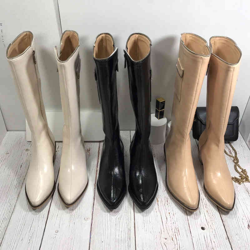Pointed western cowboy boots women's winter new high tube zipper pocket Knight below Knee Boots, White
Pointed western cowboy boots women's winter new high tube zipper pocket Knight below Knee Boots, White