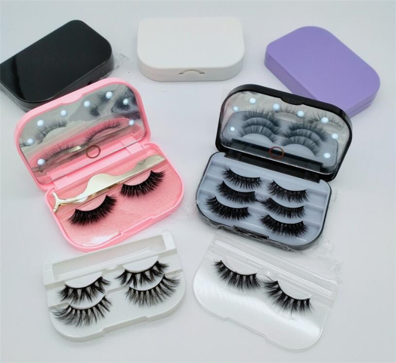 Fashion 3 Pairs False Eyelash LED light Eyelash Box 3D Mink False Eyelash Box with Mirror
Fashion 3 Pairs False Eyelash LED light Eyelash Box 3D Mink False Eyelash Box with Mirror