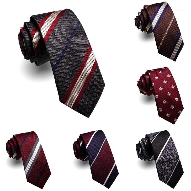 JEMYGINS Men Wool Tie 6cm Stripe Fashion Slim Tie Grey Neck Ties Wedding Party Working Meeting Clothing Accessories Gift1