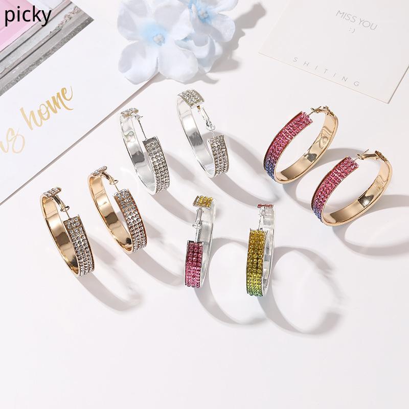 Women's Multicolor Rhinestone Hoop Earrings Large Circle Round Fashion Earrings Korean Girl Gift Earring Jewelry1
Women's Multicolor Rhinestone Hoop Earrings Large Circle Round Fashion Earrings Korean Girl Gift Earring Jewelry1