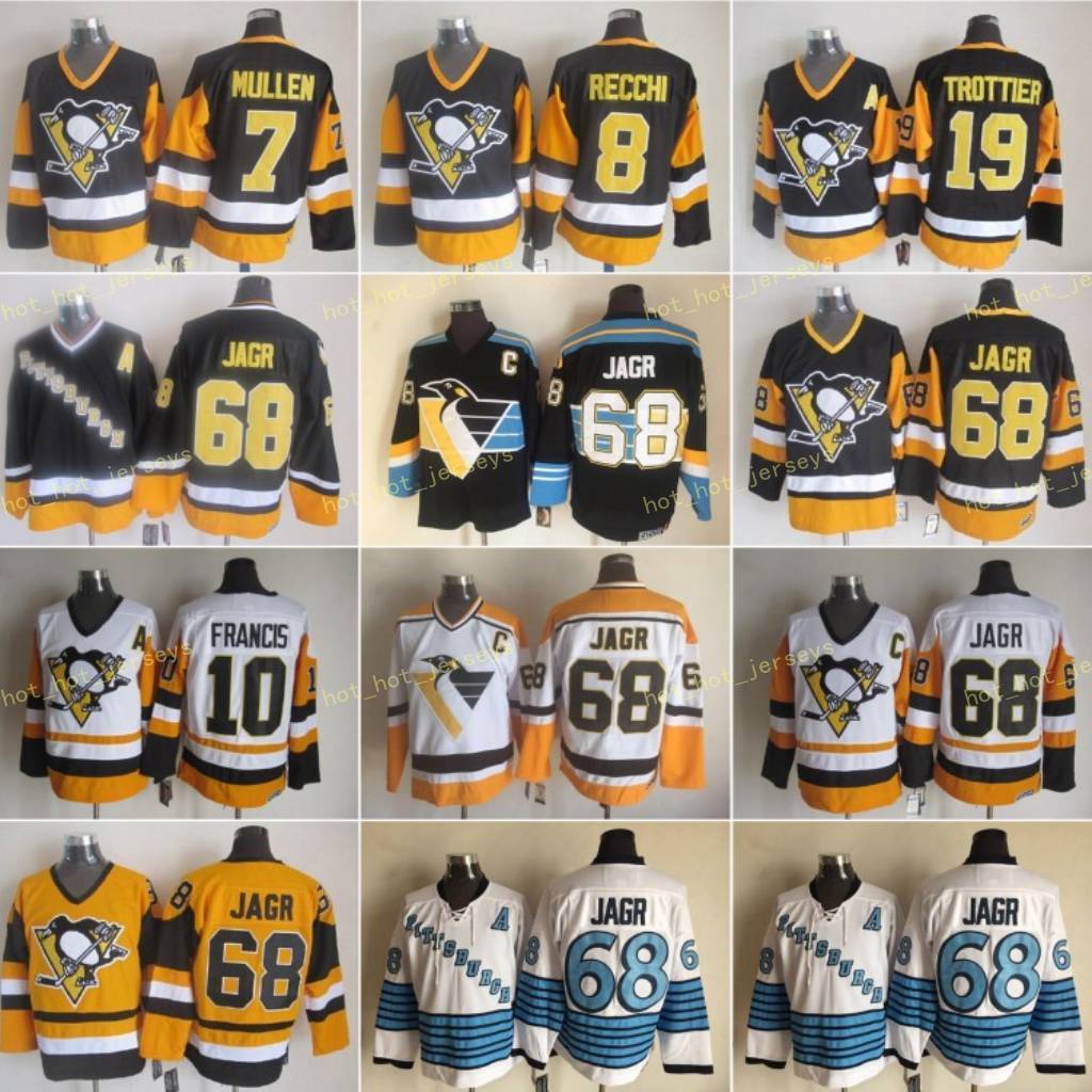 Mens Pittsburgh 8 Mark Recchi Hockey Jerseys Penguins 7 Joe Mullen 10 Ron Francis 19 Bryan Trottier 68 Jaromir Jagr Vintage CCM Stitched, As
Mens Pittsburgh 8 Mark Recchi Hockey Jerseys Penguins 7 Joe Mullen 10 Ron Francis 19 Bryan Trottier 68 Jaromir Jagr Vintage CCM Stitched, As