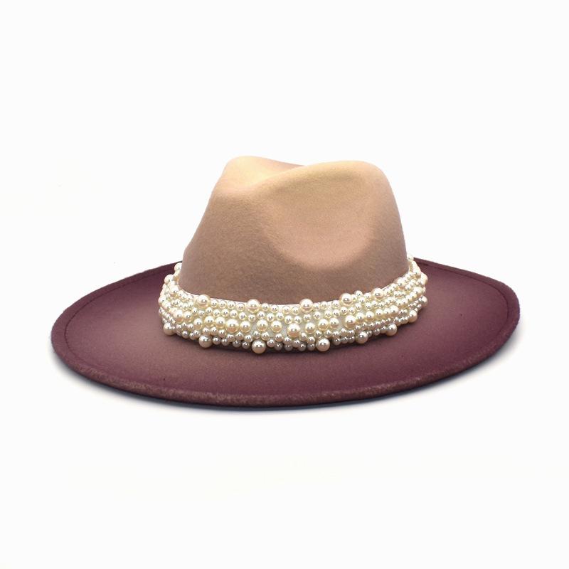 Chic Women Men Wool Fedora Hat With Pearls Gentleman Elegant Lady Winter Autumn Wide Brim Jazz Panama Sombrero Cap, Green
Chic Women Men Wool Fedora Hat With Pearls Gentleman Elegant Lady Winter Autumn Wide Brim Jazz Panama Sombrero Cap, Green