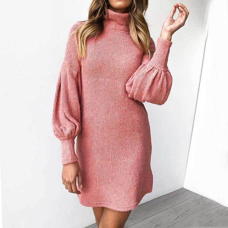2020 Autumn Women Winter Dress High Neck Party Dress Ladies Thick Warm Dress Female Knitted Long Sleeve Dresses For Women, Yellow
2020 Autumn Women Winter Dress High Neck Party Dress Ladies Thick Warm Dress Female Knitted Long Sleeve Dresses For Women, Yellow