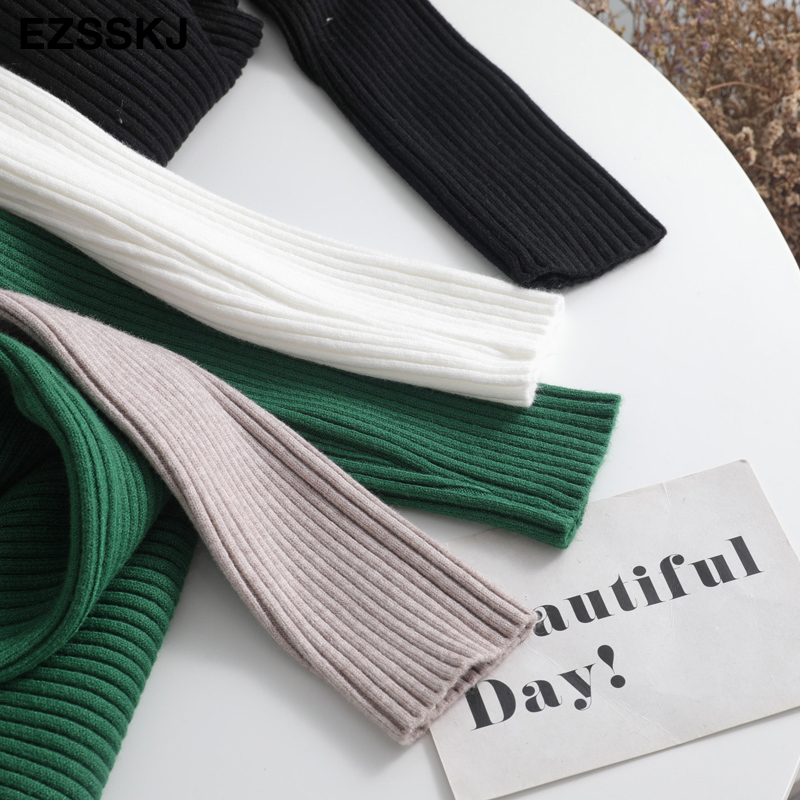 elegant Autumn Winter basic Maix Sweater dress women solid bodycon Thick dress Female Jumper Oneck slim knit dress Long sleeve 201029