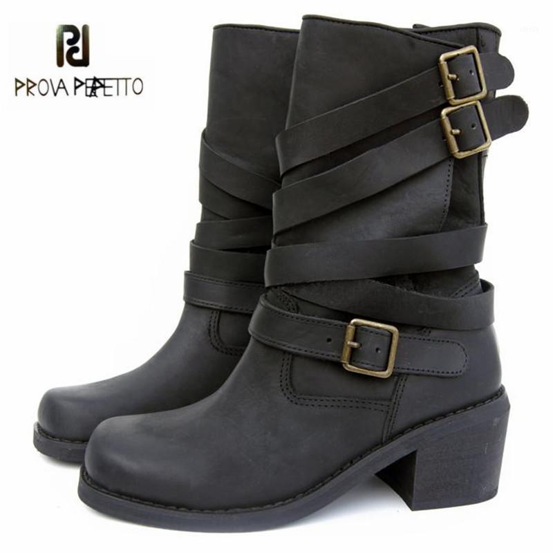 Prova Perfetto Black Handmade Women Genuine Leather Mid-calf Boots Buckle Straps Riding Boots Women Platform Rubber Shoes Woman1
Prova Perfetto Black Handmade Women Genuine Leather Mid-calf Boots Buckle Straps Riding Boots Women Platform Rubber Shoes Woman1