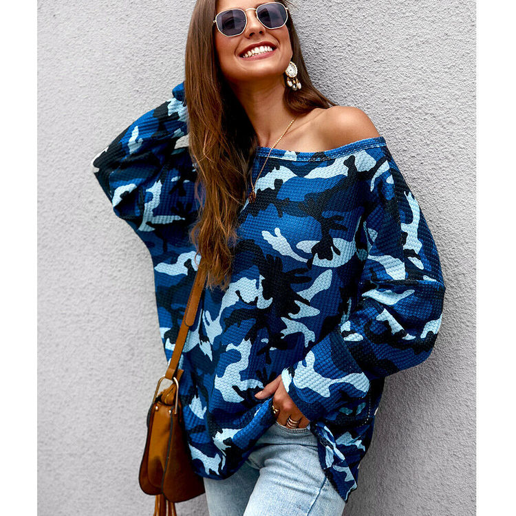 Spring Women Long Sleeve Shoulder Casual Long Sleeve Camouflage Jumper Loose Casual Tops T-Shirts, Green
Spring Women Long Sleeve Shoulder Casual Long Sleeve Camouflage Jumper Loose Casual Tops T-Shirts, Green