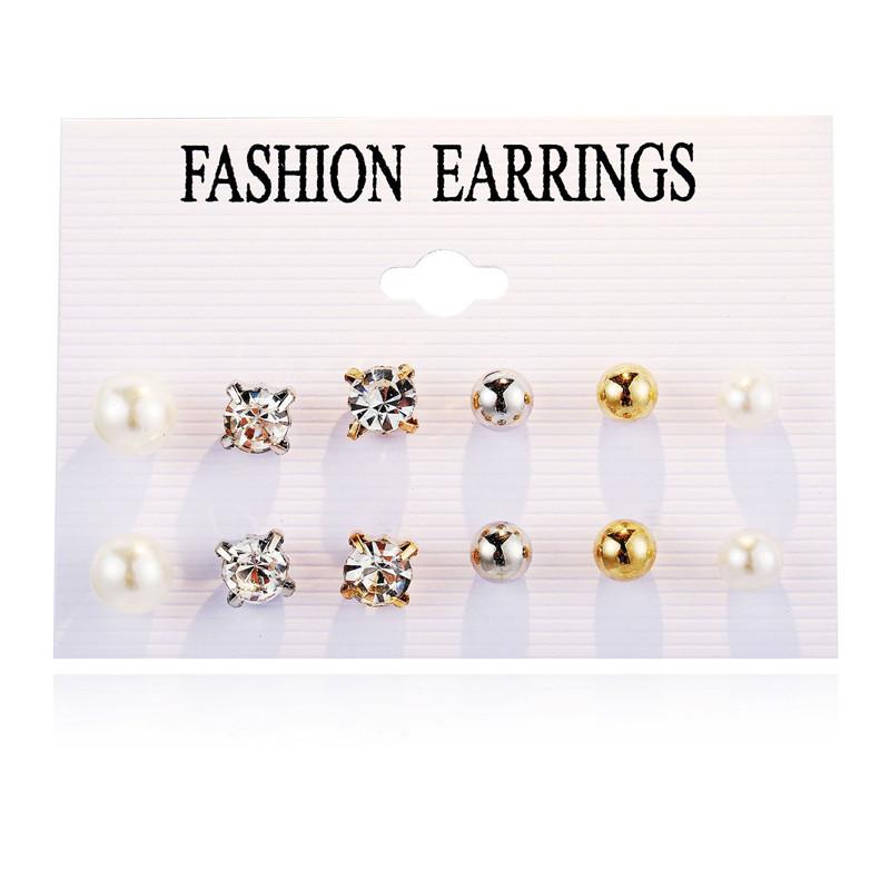Stud Fashion Crystal Simulated Pearl Earrings Set Ball For Women Sets Wedding Jewelry Party Brincos
Stud Fashion Crystal Simulated Pearl Earrings Set Ball For Women Sets Wedding Jewelry Party Brincos