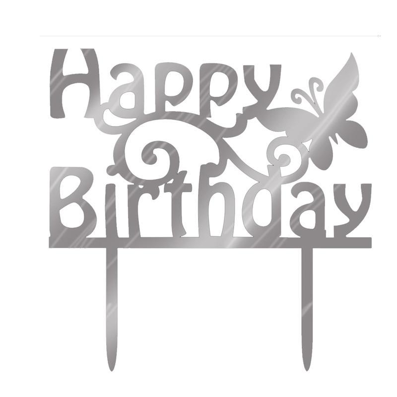 Acrylic Mirror Happy Birthday with Butterfly Cake Topper Cake Decorations Party Supplies (Silver
Acrylic Mirror Happy Birthday with Butterfly Cake Topper Cake Decorations Party Supplies (Silver