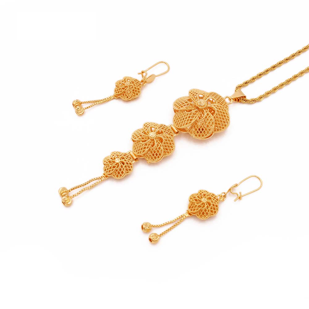 Dubai jewelry sets Gold Necklace Pendant Earring set for women African France wedding Party 18K jewelery Ethiopia bridal gifts, Golden
Dubai jewelry sets Gold Necklace Pendant Earring set for women African France wedding Party 18K jewelery Ethiopia bridal gifts, Golden