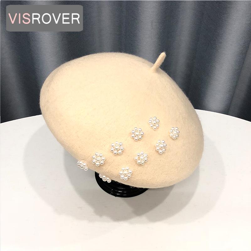 VISROVER woman wool winter beret female pearl wool cap autumn winter hat solid color top quality Women Boina wholesales
VISROVER woman wool winter beret female pearl wool cap autumn winter hat solid color top quality Women Boina wholesales