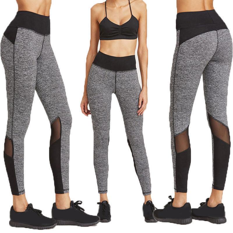 High Waist Yoga Pants Mesh PiecingTummy Control Yoga Leggings Stretch Workout Sports Trousers Slim Tights Trousers For Women, Gray
High Waist Yoga Pants Mesh PiecingTummy Control Yoga Leggings Stretch Workout Sports Trousers Slim Tights Trousers For Women, Gray