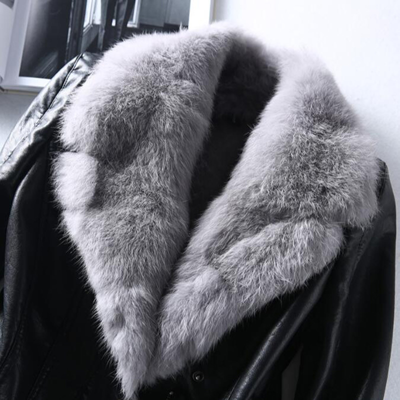 SEDUTMO Plus Size 3XL Faux Leather Jacket Women Punk Fur Coat Black Biker Jacket Motorcycle Outerwear ED056 201226