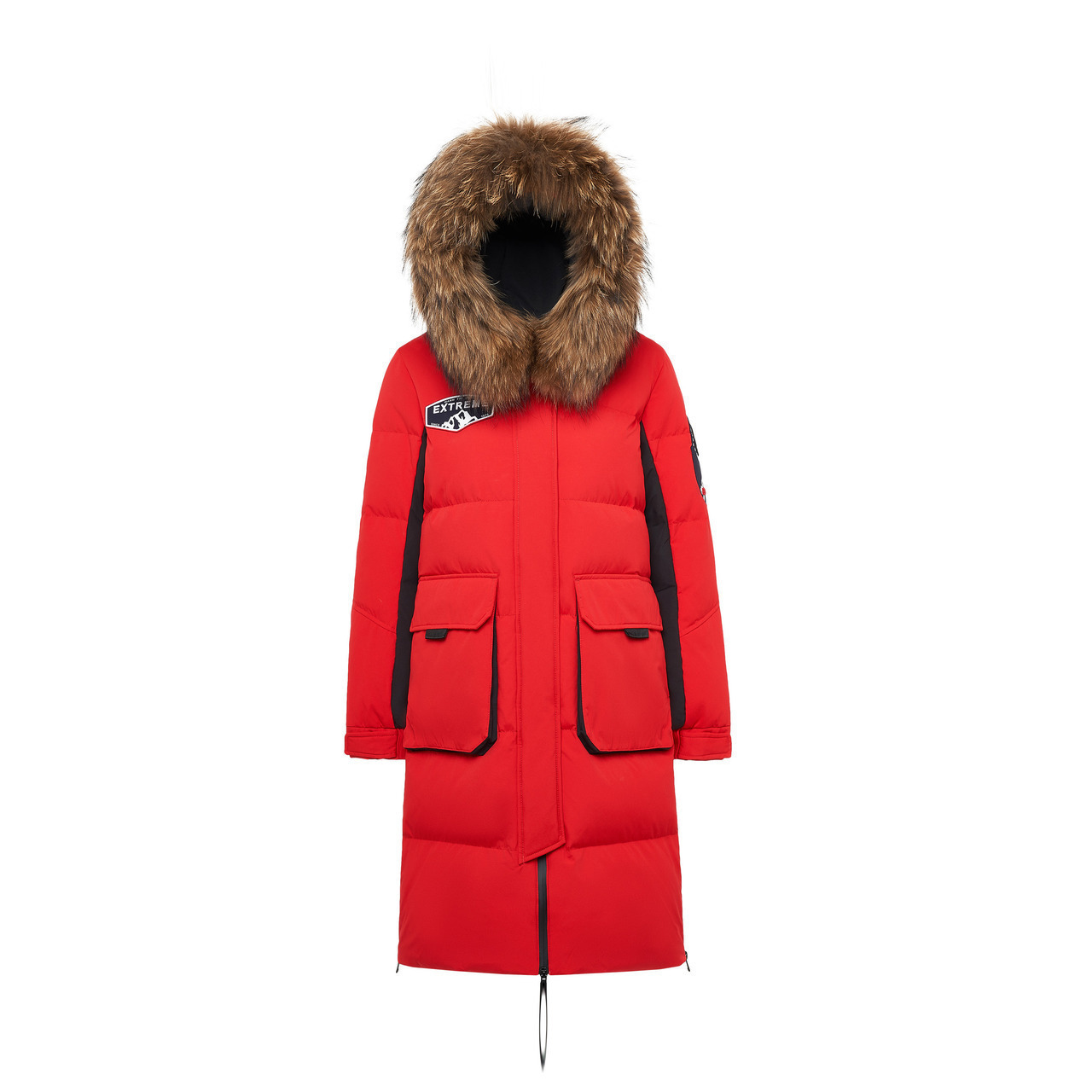 BOSIDENG new women's hooded real fur collar long down jacket winter goose down jacket winter thicken warm outdoor B90142042 201019