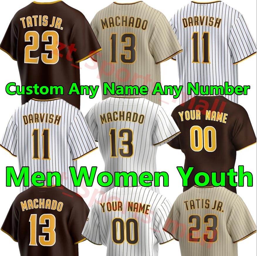 San Diego 2021 Men Women Youth kids 23 Fernando Tatis Jr. Baseball Jerseys 13 Manny Machado 9 Jake Cronenworth 19 Tony Gwynn PADRES Dinelson Lamet jersey, As shown in illustration
San Diego 2021 Men Women Youth kids 23 Fernando Tatis Jr. Baseball Jerseys 13 Manny Machado 9 Jake Cronenworth 19 Tony Gwynn PADRES Dinelson Lamet jersey, As shown in illustration