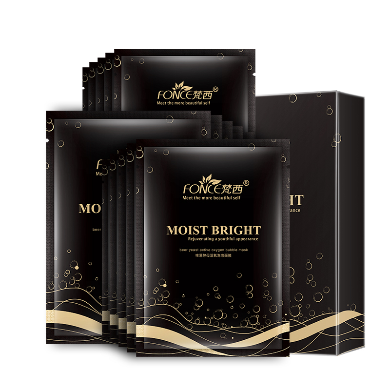 Fonce Beer Yeast Oxygen Bubble Mask 10 Piece Sticking Moisturizing Deep Cleansing Brightening Shrinking Pore Black Mask
Fonce Beer Yeast Oxygen Bubble Mask 10 Piece Sticking Moisturizing Deep Cleansing Brightening Shrinking Pore Black Mask