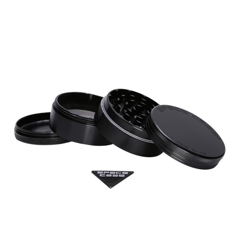 

63mm 4pcs Herb Grinder Aluminum space case Grinders tobacco smoke cigarette detector grinding