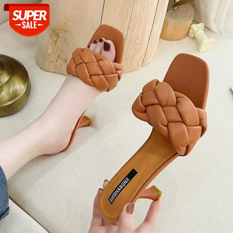 Sandals and Slippers Women 2020 Summer New Korean Outer Wear Fashion Word Drag Woven High Heels Sandals Women Slippers #YO15, Beige
Sandals and Slippers Women 2020 Summer New Korean Outer Wear Fashion Word Drag Woven High Heels Sandals Women Slippers #YO15, Beige